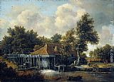 Meindert Hobbema A Water Mill painting